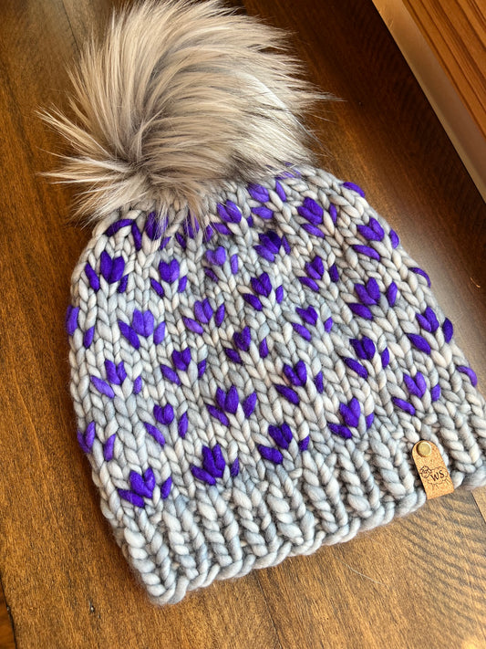 Tiny Tulip Beanie - Adult Medium