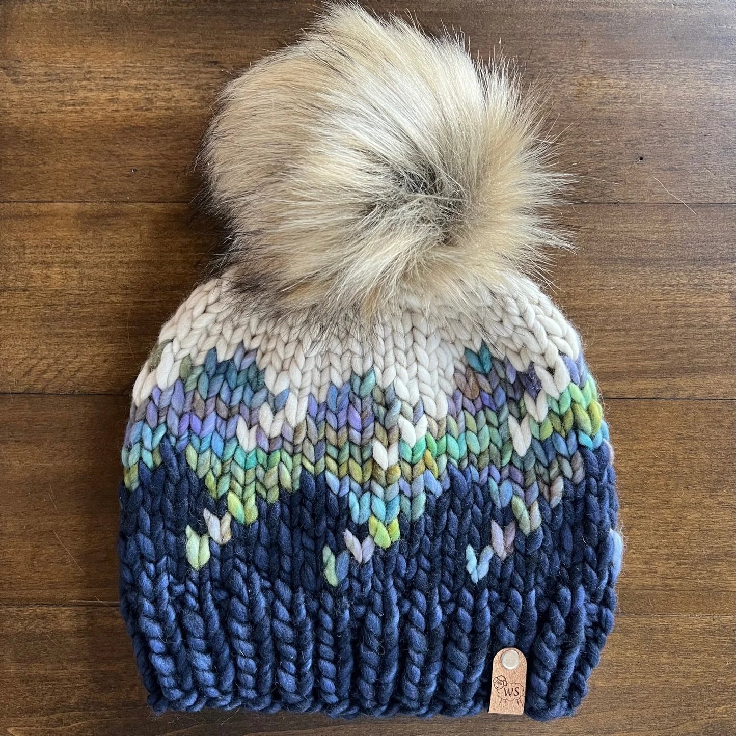 Pecan Sandies Faux Fur Pom