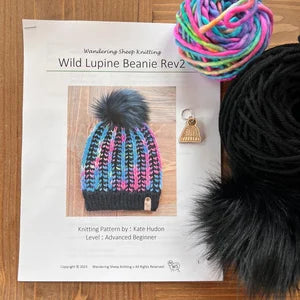 Wild Lupine Beanie Knitting Kit