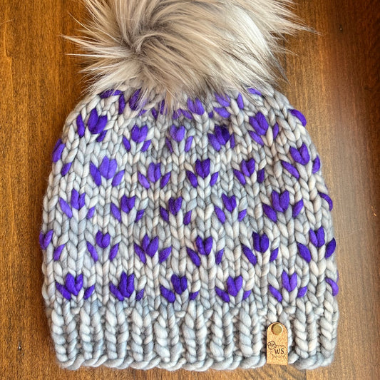 Tiny Tulip Beanie - Adult Medium
