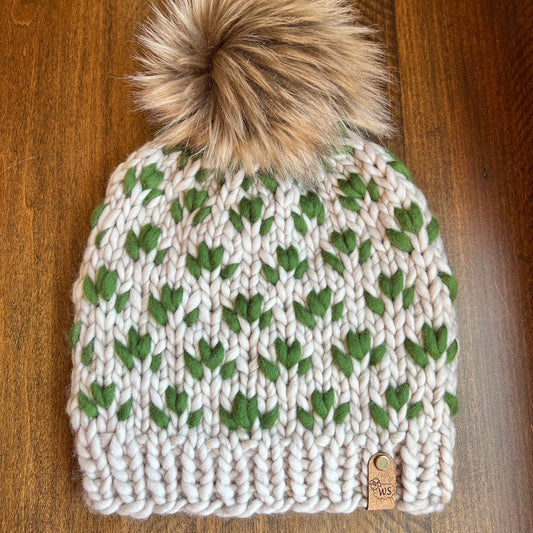Tiny Tulip Beanie - Adult Medium