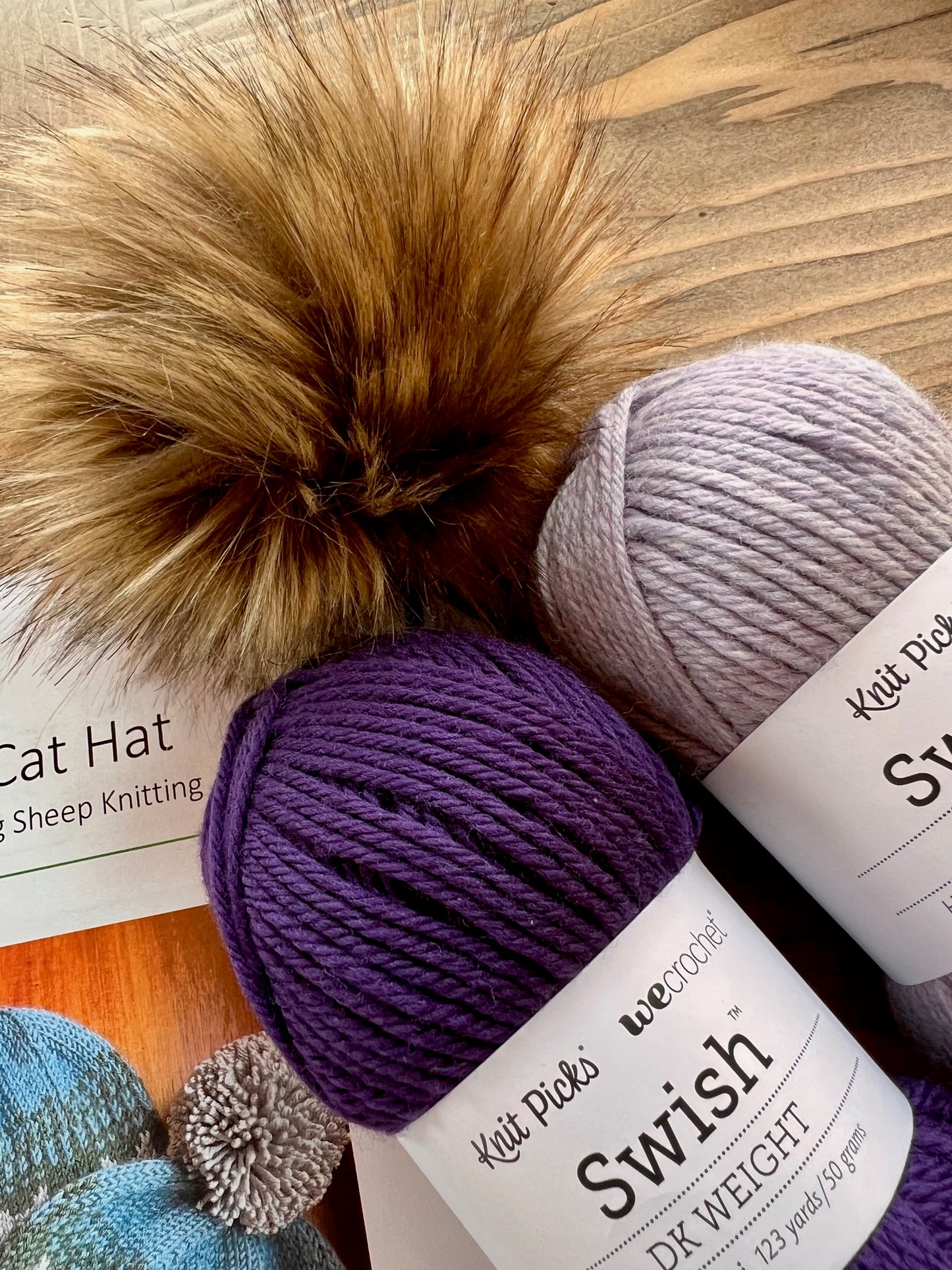 Alley Cat Hat - Purple Knitting Kit