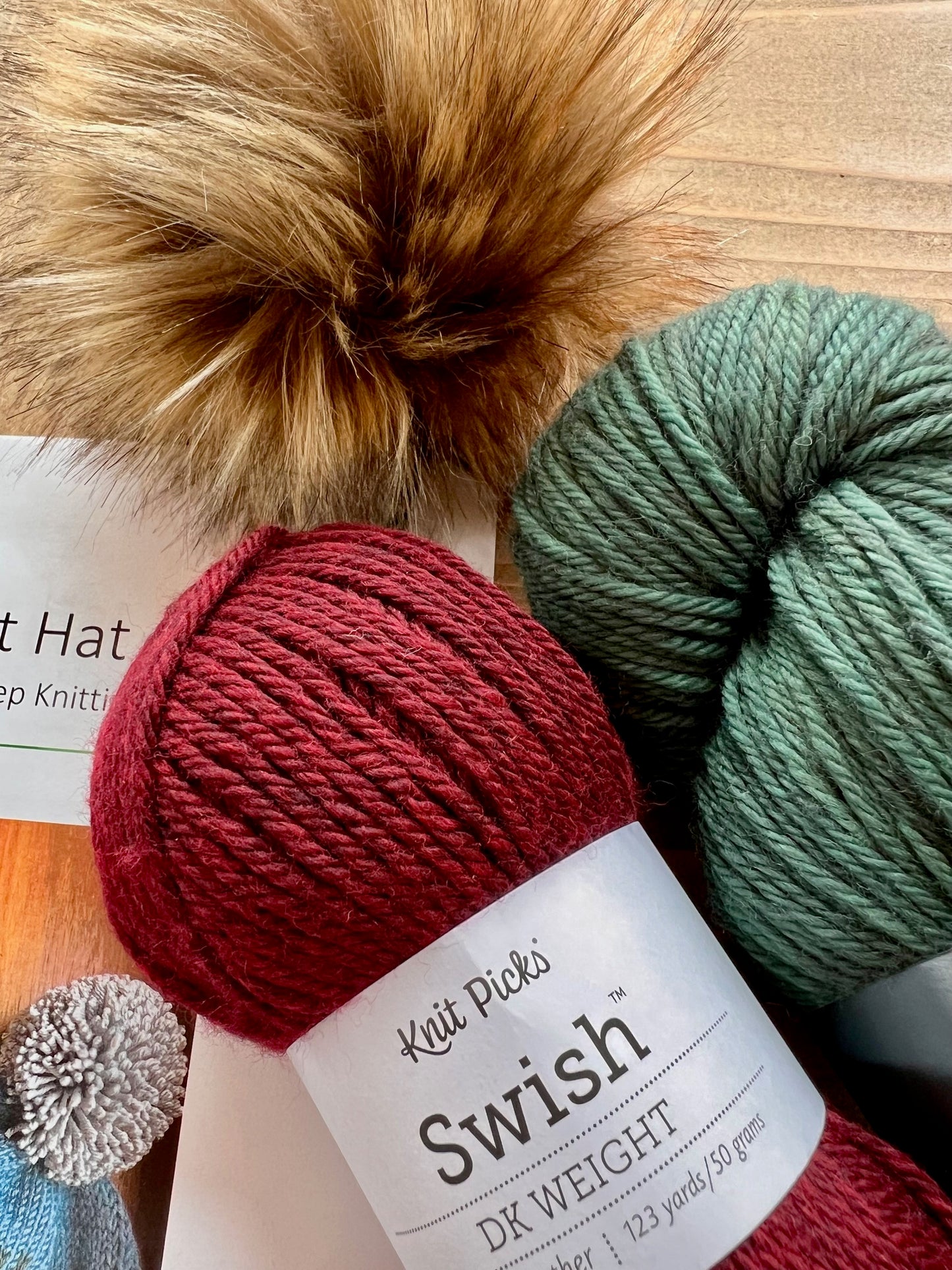 Alley Cat Hat - Burgundy Knitting Kit